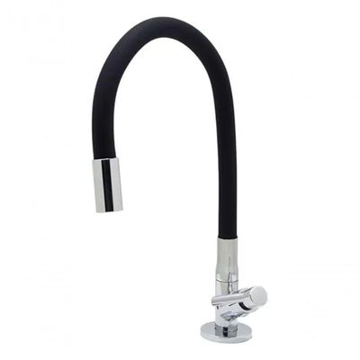 Torneira Cozinha Mesa Bancada Tubo Flexível Color Preto 1/4 De Volta C29
