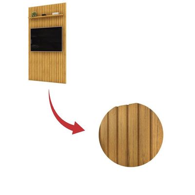 Painel Trento Ripado Para Tvs Até 60 Polegadas Cedro