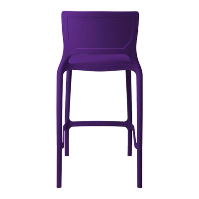 Banqueta Alta Cozinha Roxo Empilhável Urano em Polipropileno Acrilys