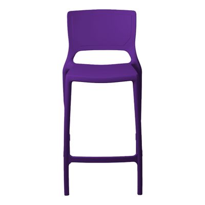 Banqueta Alta Cozinha Roxo Empilhável Urano em Polipropileno Acrilys