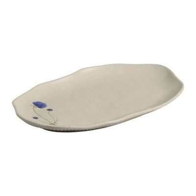 Conjunto de Travessas Oval Rasa Média Porto Brasil Bio Campestre 30x20cm - 4 Peças Cinza
