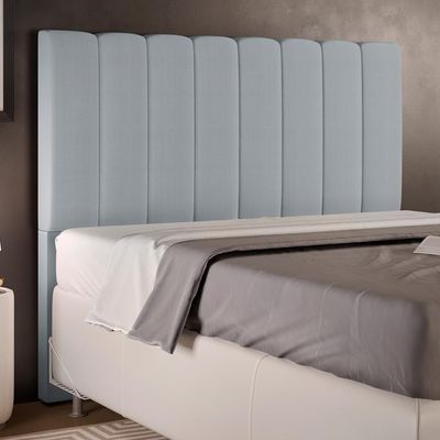 Cabeceira Cama Box Casal 140 cm Dália W01 Suede Cinza - Lyam Decor