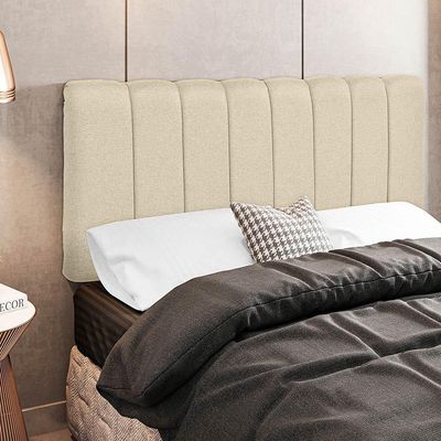 Cabeceira Cama Box Painel Casal 160 cm Dubai W01 Linho Cru - Lyam Decor