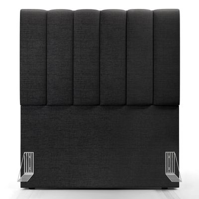 Cabeceira Cama Box Solteiro 100 cm Dália W01 Linho Chumbo - Lyam Decor
