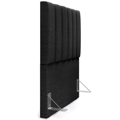 Cabeceira Cama Box Solteiro 100 cm Dália W01 Linho Chumbo - Lyam Decor