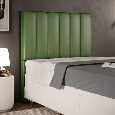 Cabeceira Cama Box Solteiro 100 cm Dália W01 Facto Verde Musgo - Lyam Decor