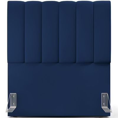 Cabeceira Cama Box Solteiro 100 cm Dália W01 Suede Azul Marinho - Lyam Decor