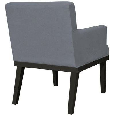 Kit 02 Poltronas Decorativas Para Sala de Estar e Recepção Beatriz W01 Suede Cinza - Lyam Decor