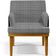 Kit 04 Poltronas Decorativa Base Mel Beatriz W01 Suede Pied Poule Couríssimo Preto - Lyam Decor