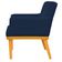 Poltrona Decorativa Para Sala de Estar Base Mel Beatriz W01 Suede Azul Marinho - Lyam Decor