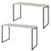 Kit 02 Mesas Para Escritório e Home Office Industrial Aspen 135 cm C01 Snow - Lyam Decor