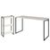 Kit Escritório Estante Areta 3 Prateleiras com Mesa Industrial Aspen 135cm C01 Snow - Lyam Decor
