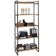 Kit Mesa Cavalete 150 cm com Estante 5 Prateleiras Estilo Industrial Form C01 Carvalho - Lyam Decor