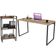 Kit Mesa Para Escritório com Estante Office Estilo Industrial Form C01 135 cm Carvalho - Lyam Decor