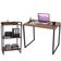 Kit Mesa Para Escritório com Estante Office Estilo Industrial Form C01 90 cm Nogal - Lyam Decor