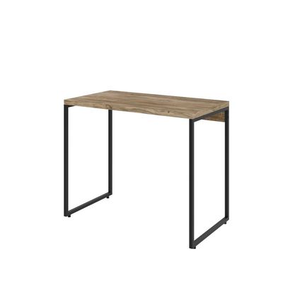 Kit Para Escritório Estante Areta 4 Prateleiras Mesa Industrial Aspen 90cm C01 Carvalho - Lyam Decor