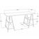 Mesa Para Escritório Estilo Industrial Cavalete Form C01 150cm Nogal - Lyam Decor