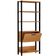 Estante 5 Prateleiras 01 Porta Escritório Trend D03 185x73 cm Freijó Preto Fosco - Lyam Decor