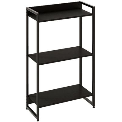 Estante Multiuso Para Escritório Industrial 03 Prateleiras Areta 104x60cm C01 Onix - Lyam Decor