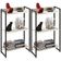 Kit 2 Estantes Multiuso Escritório Industrial 3 Prateleiras Areta 104x60cm C01 Snow - Lyam Decor