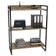 Kit 03 Estantes 3 Prateleiras Escritório Estilo Industrial Form C01 104x80 cm Carvalho - Lyam Decor