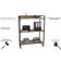 Kit 03 Estantes 3 Prateleiras Escritório Estilo Industrial Form C01 104x80 cm Carvalho - Lyam Decor