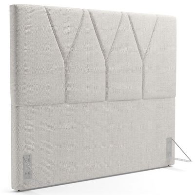 Cabeceira Cama Box Casal King  195 cm Aurora W01 Linho Champagne - Lyam Decor