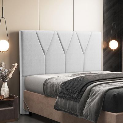 Cabeceira Cama Box Casal Queen 160 cm Aurora W01 Linho Cinza - Lyam Decor