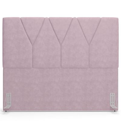 Cabeceira Cama Box Casal Queen 160 cm Aurora W01 Suede Rosê - Lyam Decor