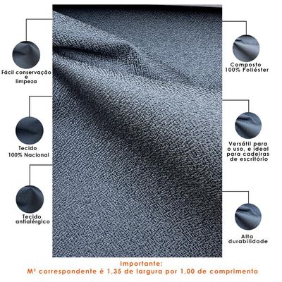 Tecido Crepe Preto Para Cadeira Poltrona Puff Cabeceira Estofados Decoração T02 Metro - Lyam Decor