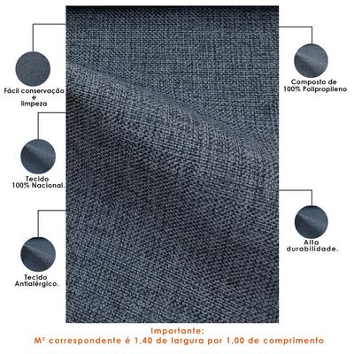 Tecido Linho Chumbo Para Poltrona Puff Cabeceira Estofados Decoração T02 Metro - Lyam Decor