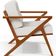 Poltrona Decorativa Sala De Estar Com Cintas De Corano Laís B04 Bouclê Cru - Lyam Decor