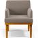 Kit 2 Poltronas Decorativas Sala De Estar E Recepção Base Mel Beatriz W01 Bouclê Bege - Lyam Decor