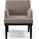 Kit 02 Poltronas Decorativas Sala de Estar Base Preto Beatriz W01 Bouclê Bege - Lyam Decor