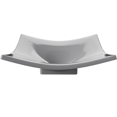 Cuba de Apoio Para Banheiro Lavabo C01 Folha F44 Cinza - Lyam Decor