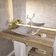 Cuba de Apoio Para Banheiro Lavabo C01 Folha F44 Cinza - Lyam Decor