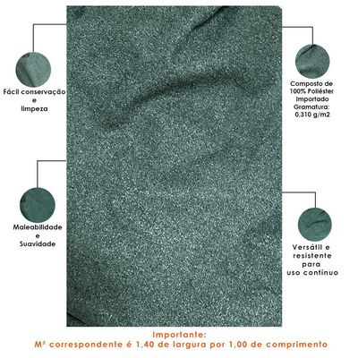 Tecido Rústico Bouclê Verde Para Poltrona Puff Cabeceira Estofados Decoração T02 Metro - Lyam Decor