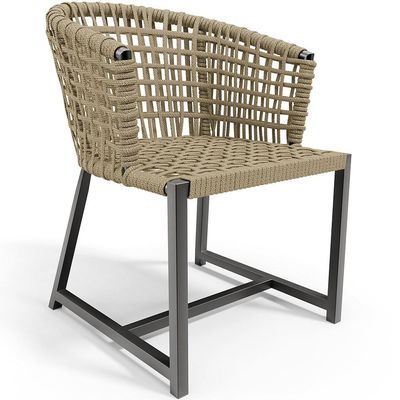 Kit Mesa Wine Com 4 Cadeiras Área Externa Espaço Gourmet Corda Náutica Belize D04 Bege - Lyam Decor