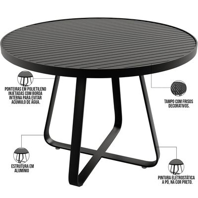 Kit Mesa Wine Com 4 Cadeiras Área Externa Espaço Gourmet Corda Náutica Belize D04 Bege - Lyam Decor