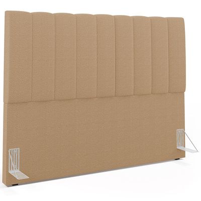 Cabeceira Cama Box Casal Queen 160 cm Dália W01 Bouclê Mostarda - Lyam Decor