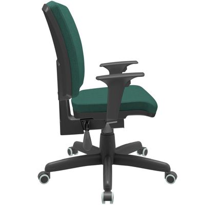 Cadeira de Escritório Diretor Office Base Giratória Preto Alta Flexi P03 Poliéster Verde - Lyam