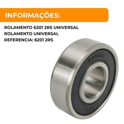 Rolamento 6201 2rs Universal