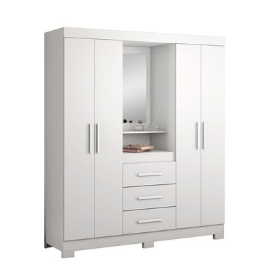 Guarda-roupa 4 Portas Nt 5015 Branco - Notável