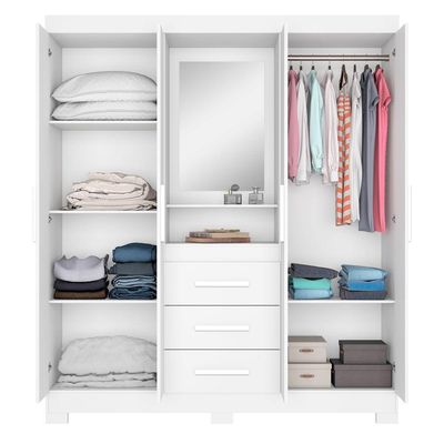 Guarda-roupa 4 Portas Nt 5015 Branco - Notável