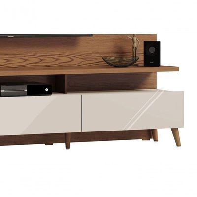 Home Theater Boss 2.2 Freijó Com Off White - Imcal Móveis