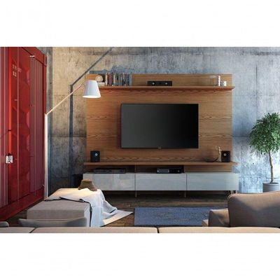 Home Theater Boss 2.2 Freijó Com Off White - Imcal Móveis