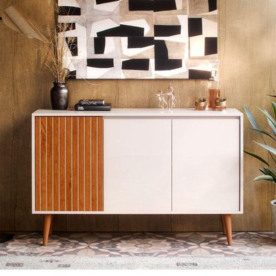 Buffet Aparador Sala De Estar E Jantar Star Off White - Moveisaqui