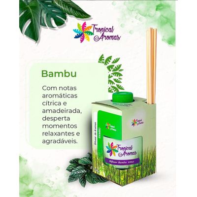 KIT 3 AROMATIZADOR DE AMBIENTE TROPICAL  bambu