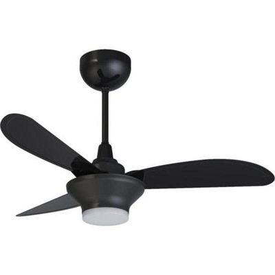 Ventilador De Teto Ventisol Mistral 3 Pás Preto Bivolt