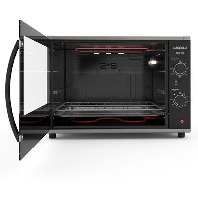 Forno Elétrico Top60 Bancada 60 Litros Nardelli BLACK/TITÂNIO / 220v